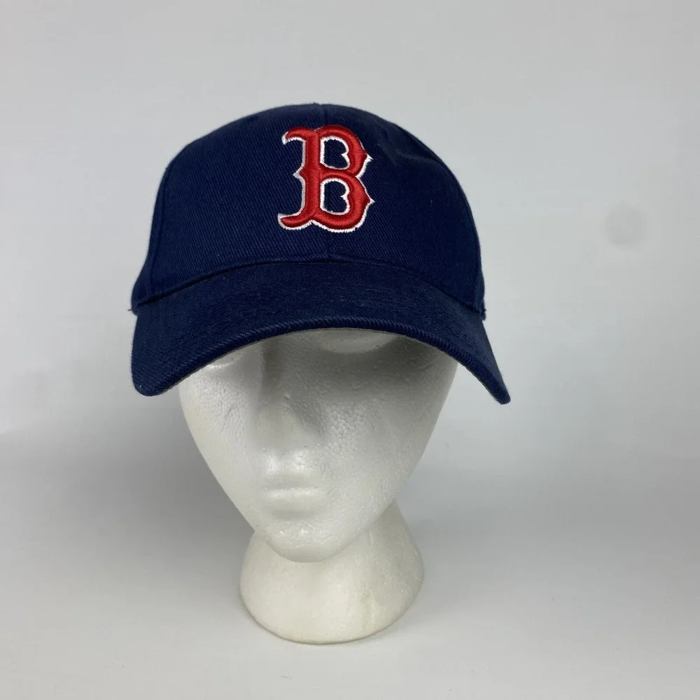 VTG Boston Red Sox Hat Navy Blue Baseball Strapback‎ MLB Genuine Merchandise